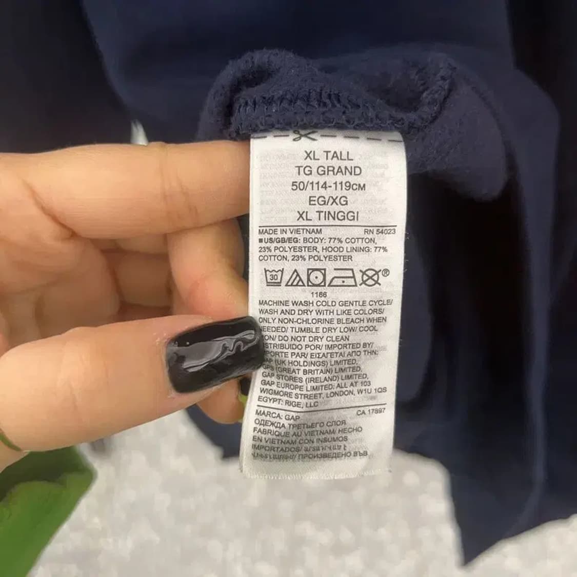 갭 올드스쿨 빈티지 오버핏 약기모 후드 집업 XL C07492 상품이미지6