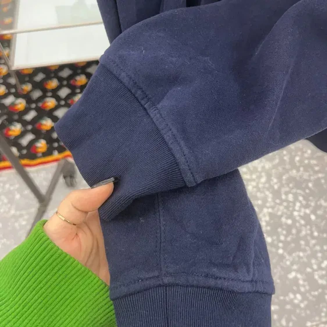 갭 올드스쿨 빈티지 오버핏 약기모 후드 집업 XL C07492 상품이미지7