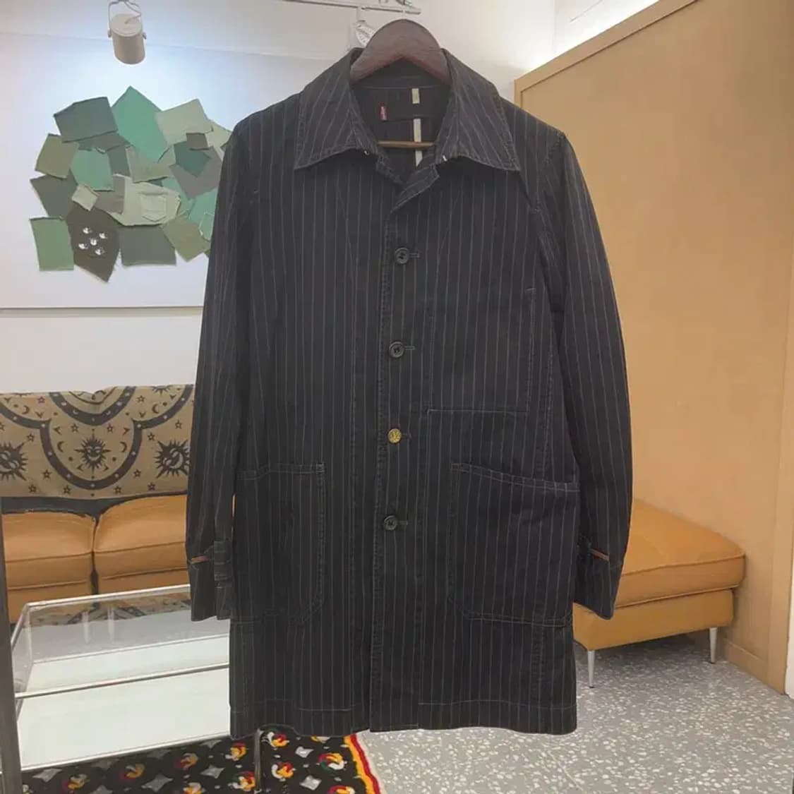 리바이스 올드스쿨 모던시크 스트라이프 버튼 코트 자켓 M C07503 상품이미지3