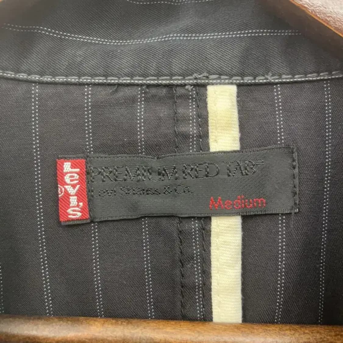 리바이스 올드스쿨 모던시크 스트라이프 버튼 코트 자켓 M C07503 상품이미지5