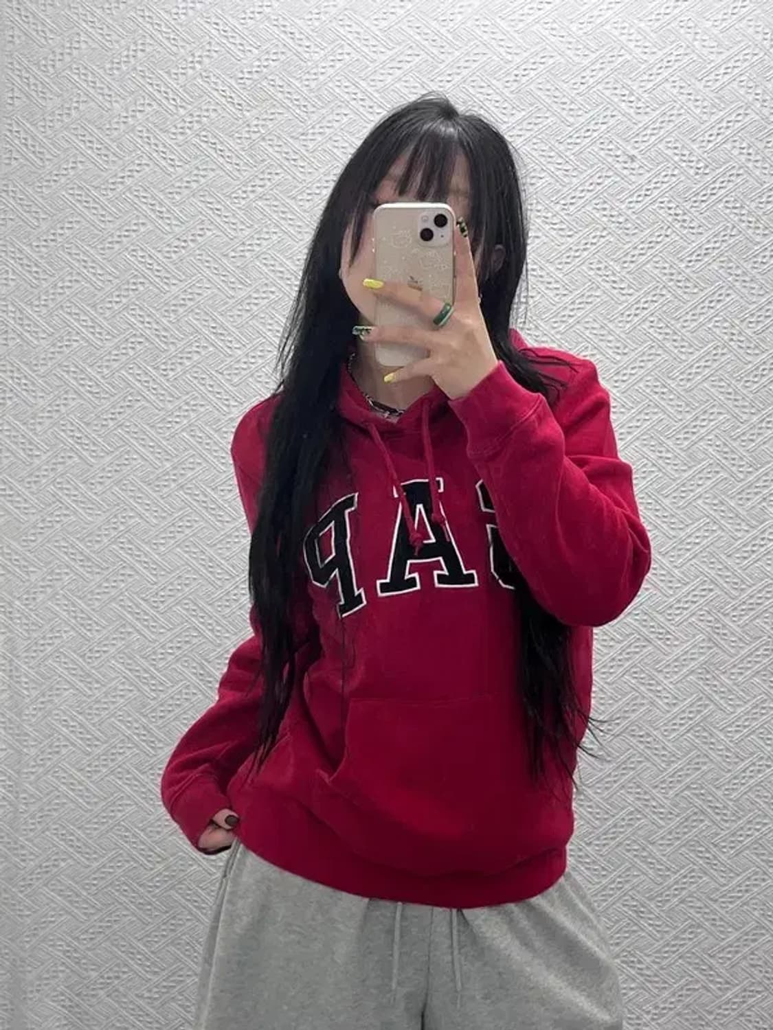 갭 올드스쿨 레트로 00's 빅로고 기모 후드티 S C07491 상품이미지1