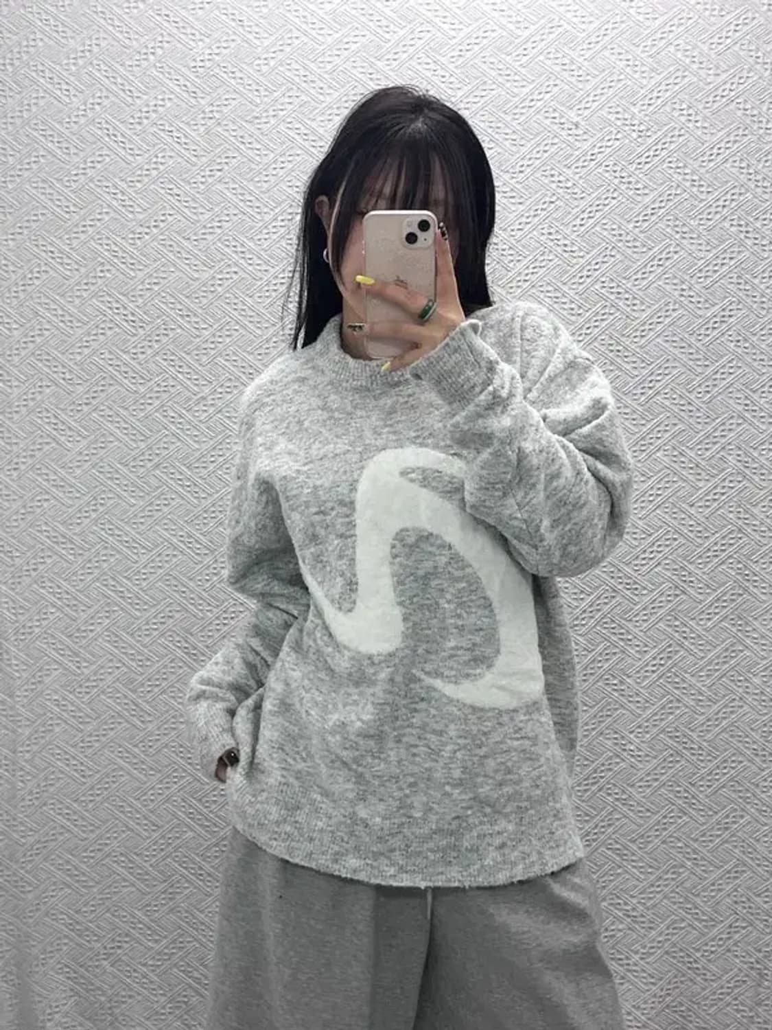 널디 엔디와이 핀휠 멜란지그레이 니트 S C07493 상품이미지1