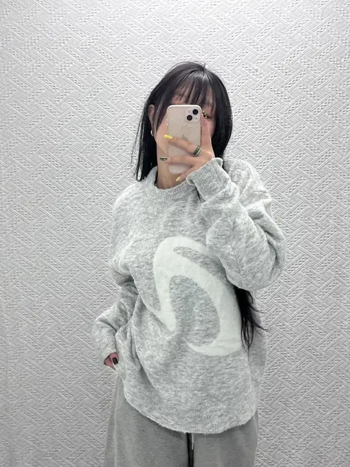 널디 엔디와이 핀휠 멜란지그레이 니트 S C07493 상품이미지2