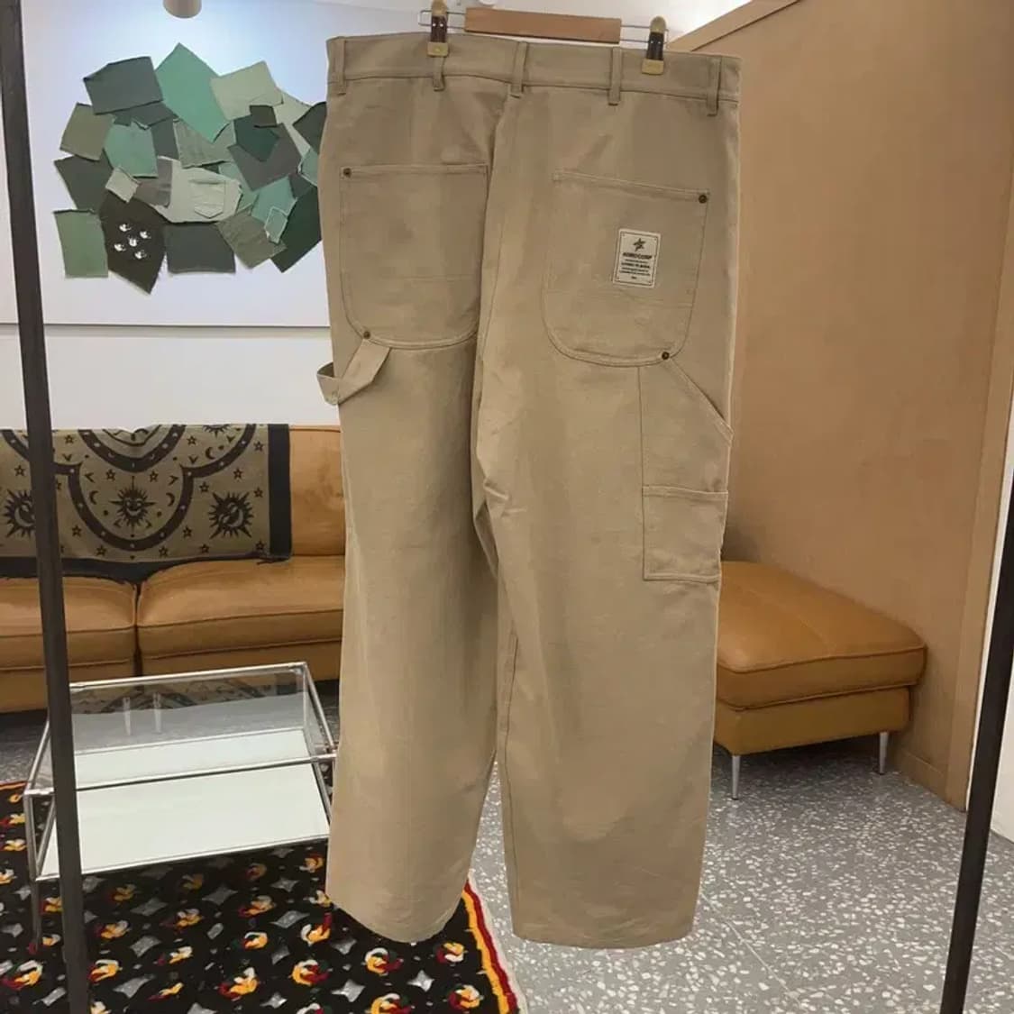 아오이로 빈티지 캐주얼 스트릿 커티드 더블니 팬츠 2 C07511 상품이미지4