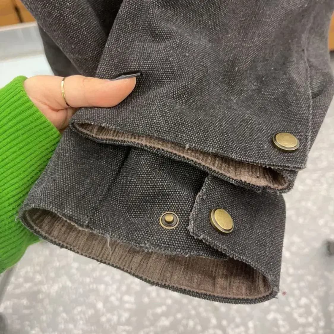 라퍼지스토어 빈티지 코듀로이 카라 데미지 워크 자켓 S C07484 상품이미지7