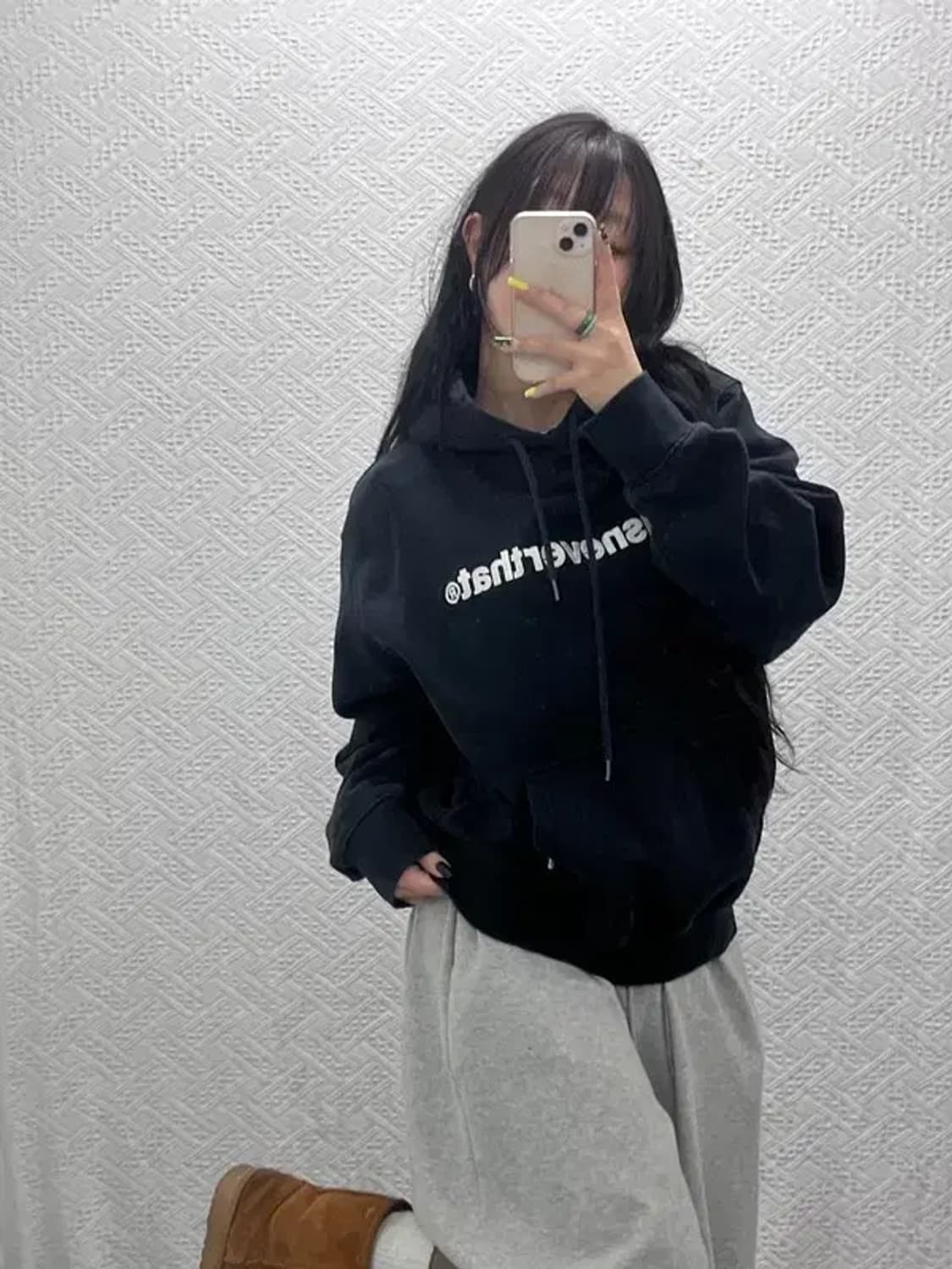 디스이즈네버댓 올드스쿨 캐주얼 빈티지 스펠로고 후드티 L C07495 상품이미지1