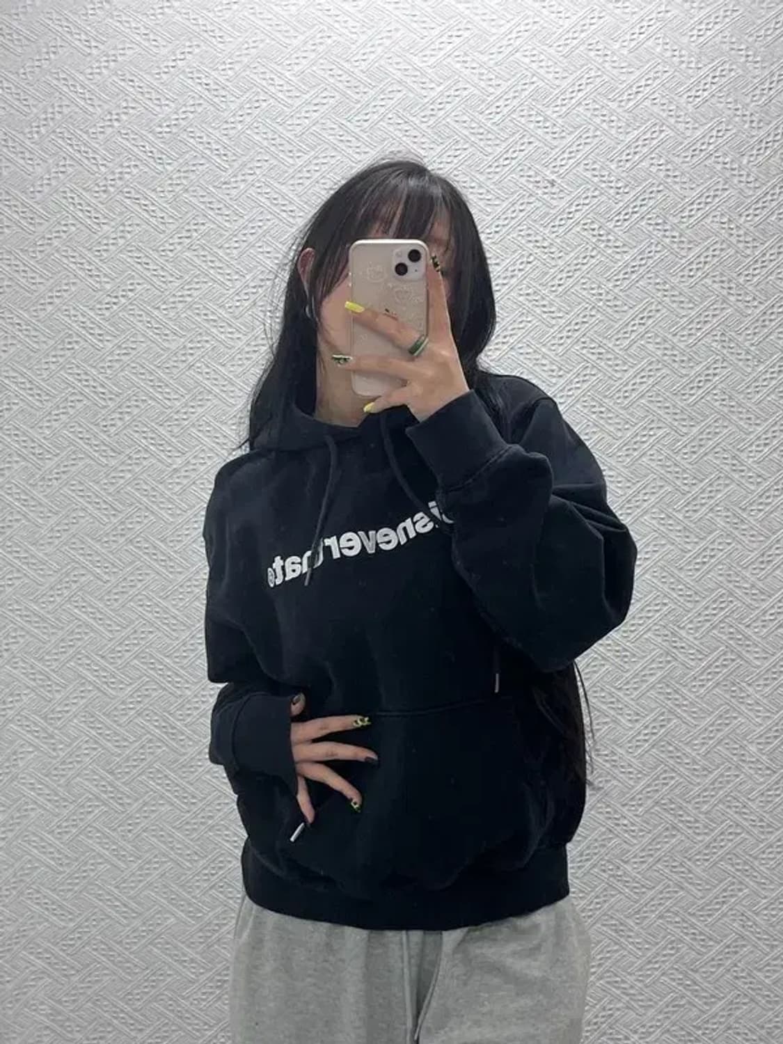 디스이즈네버댓 올드스쿨 캐주얼 빈티지 스펠로고 후드티 L C07495 상품이미지2