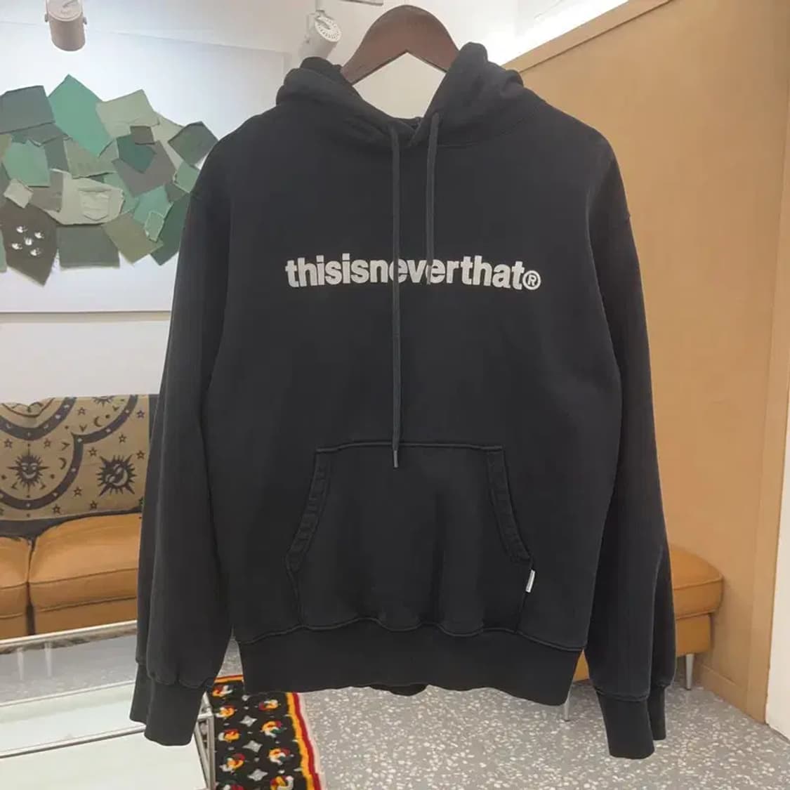 디스이즈네버댓 올드스쿨 캐주얼 빈티지 스펠로고 후드티 L C07495 상품이미지3