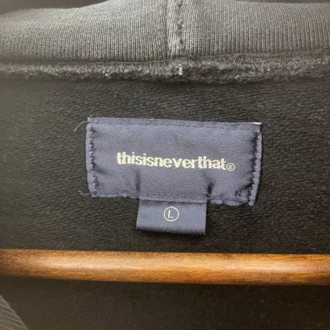 디스이즈네버댓 올드스쿨 캐주얼 빈티지 스펠로고 후드티 L C07495 상품이미지5