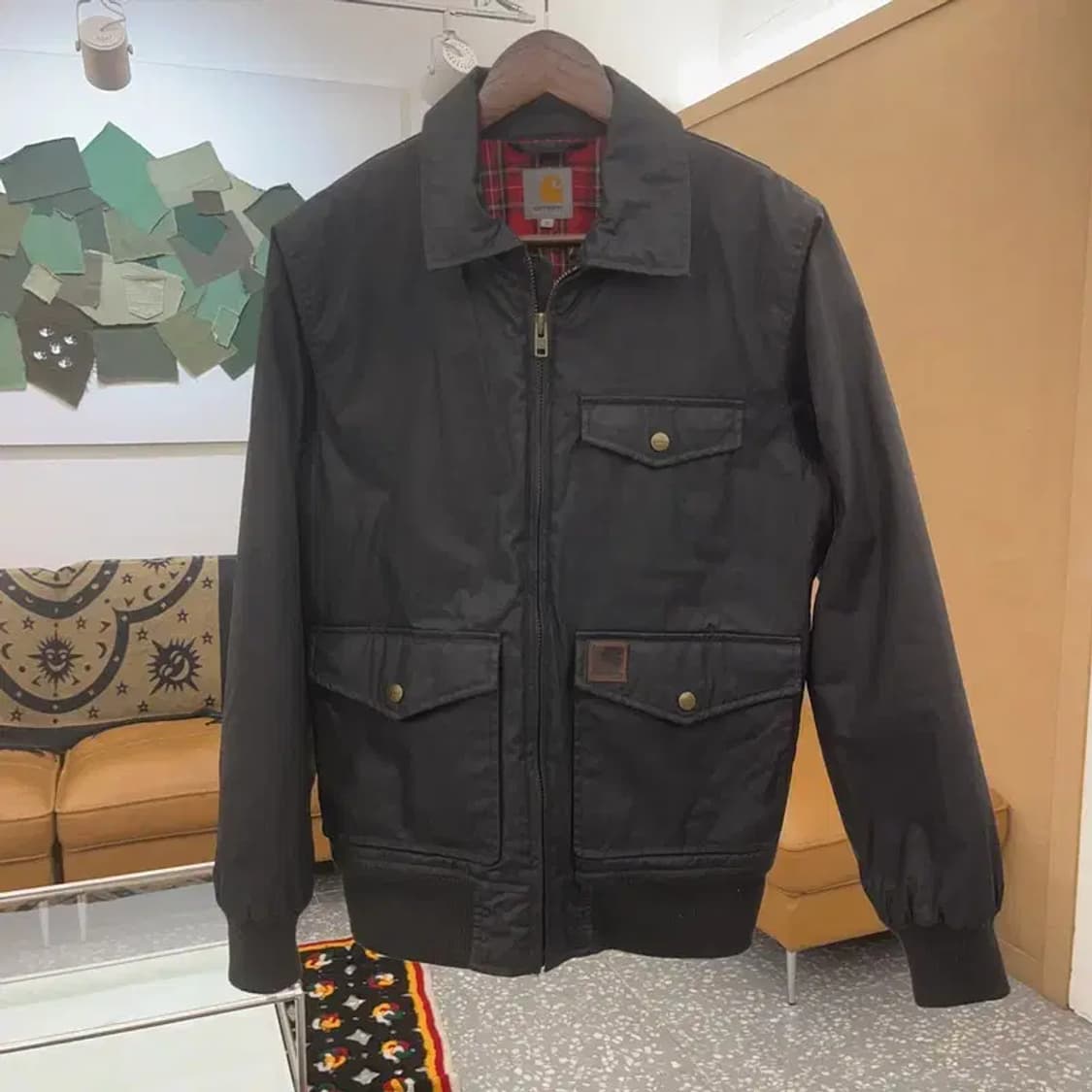 칼하트 빈티지 락시크 트러커 팔콘 왁싱 자켓 S C07494 상품이미지3