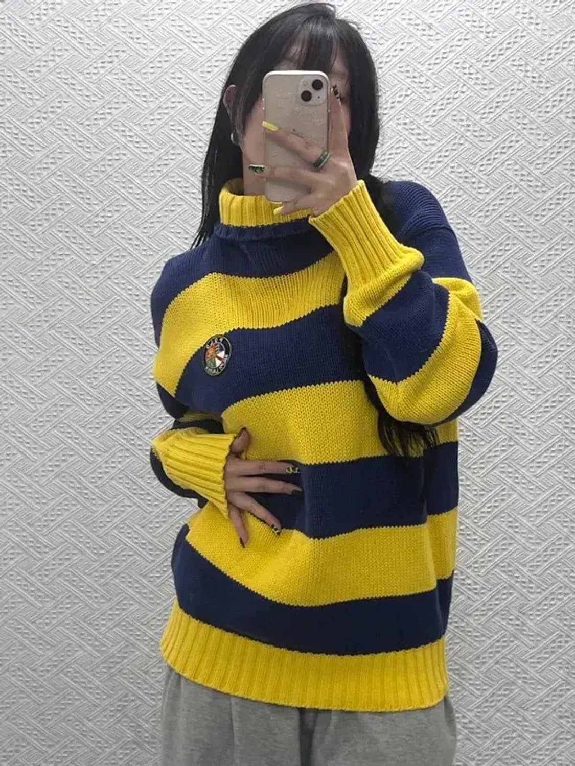 폴로 랄프로렌 80s 에스에치 패치 오버핏 코튼 니트 100 C05538 상품이미지2