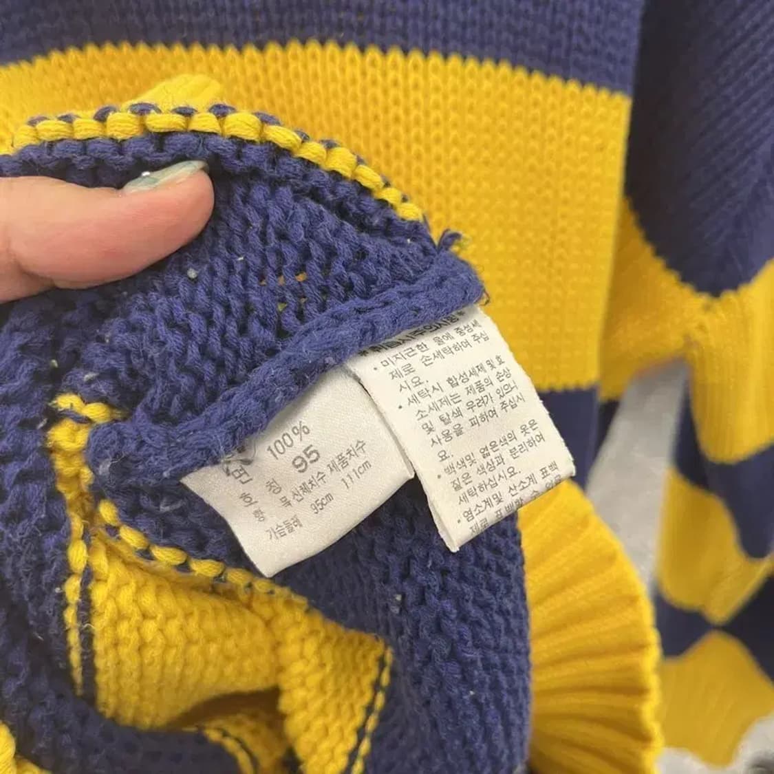 폴로 랄프로렌 80s 에스에치 패치 오버핏 코튼 니트 100 C05538 상품이미지6