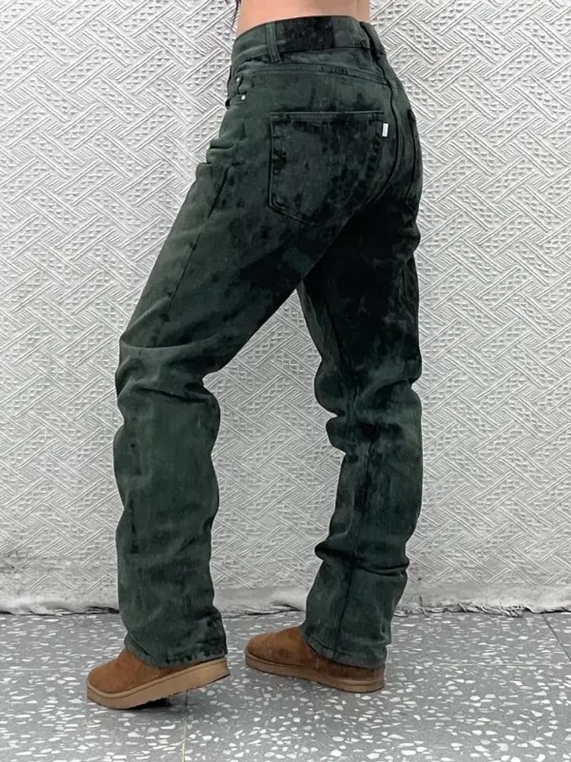 친다운 스트릿 타이다이 그린 데님 청바지 S/M C05968 상품이미지2