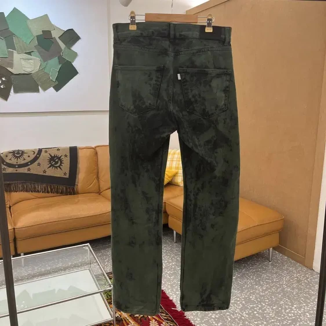 친다운 스트릿 타이다이 그린 데님 청바지 S/M C05968 상품이미지4