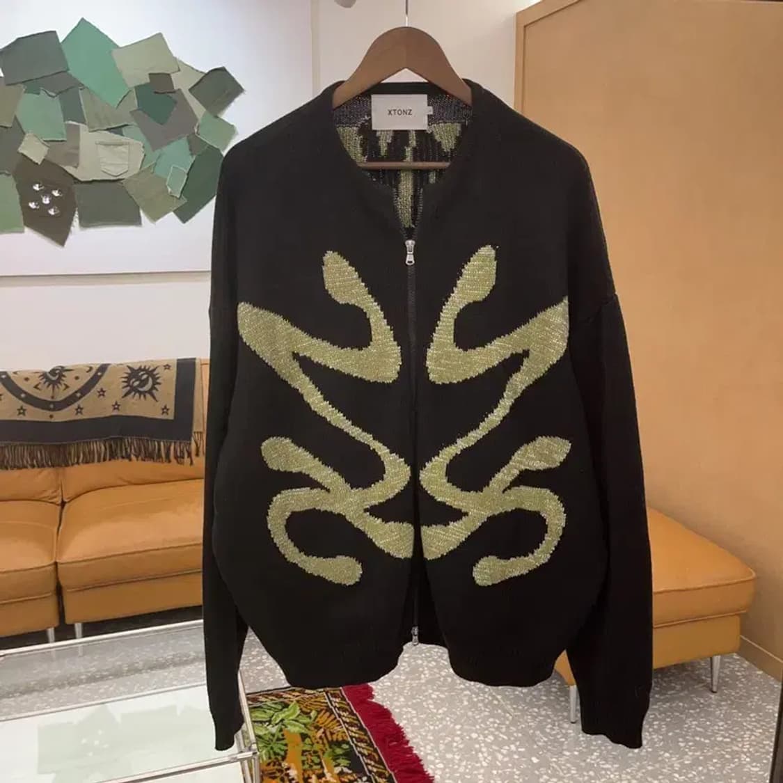 엑스톤즈 스트릿 셀즈 오버핏 투웨이 니트 집업 가디건 110 C06139 상품이미지3