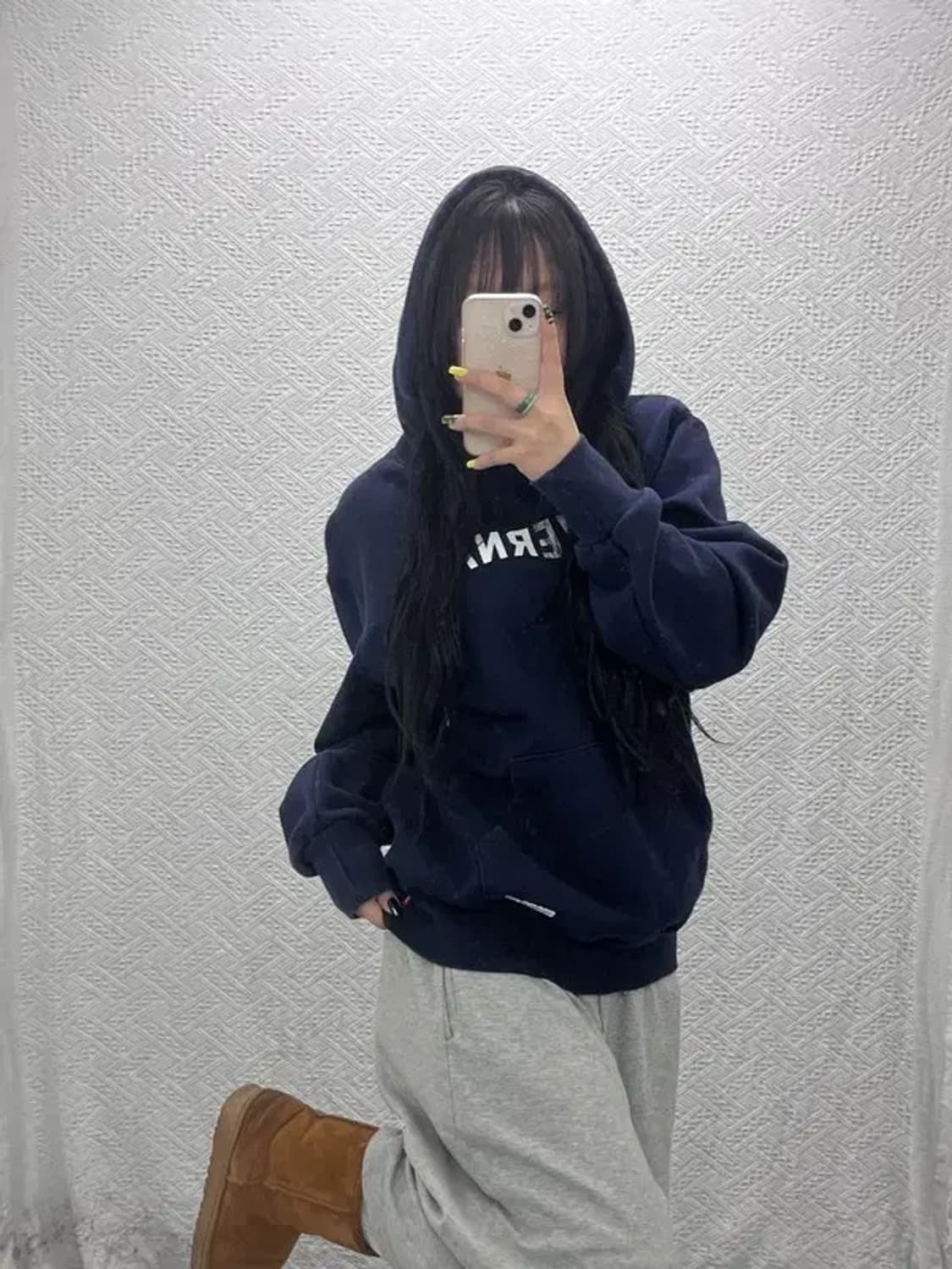 커버낫 올드스쿨 빈티지 캐주얼 스펠로고 후드티 L C07518 상품이미지1