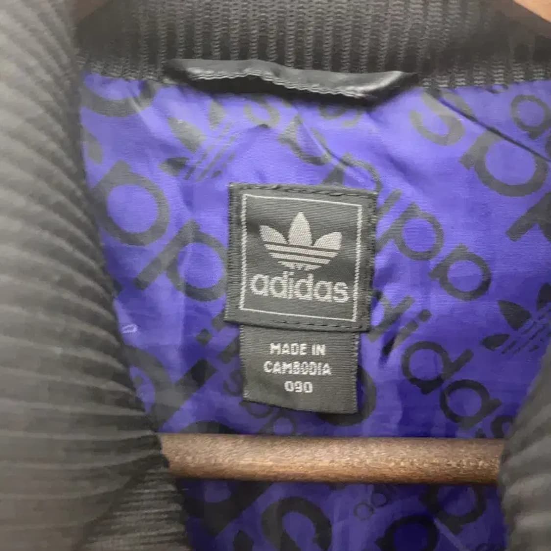 아디다스 빈티지 레트로 블랙퍼플 패딩 조끼 95 C07523 상품이미지5