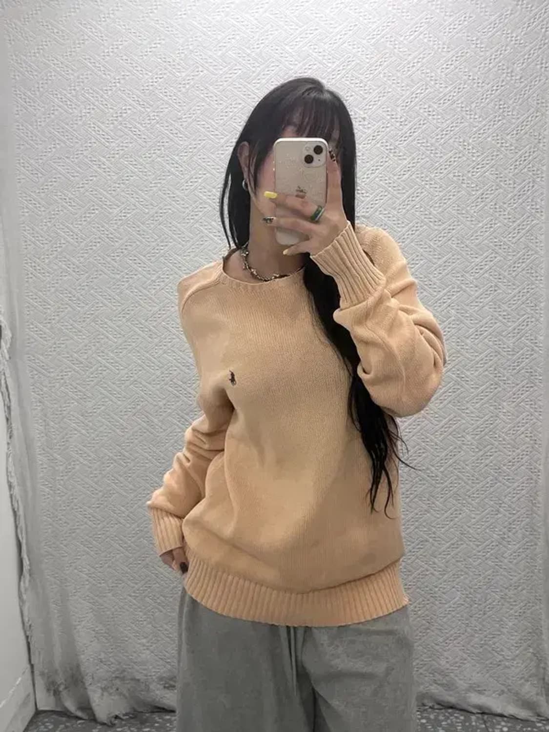 폴로 랄프로렌 빈티지 컨트리 오렌지베이지 니트 100 C07527 상품이미지1