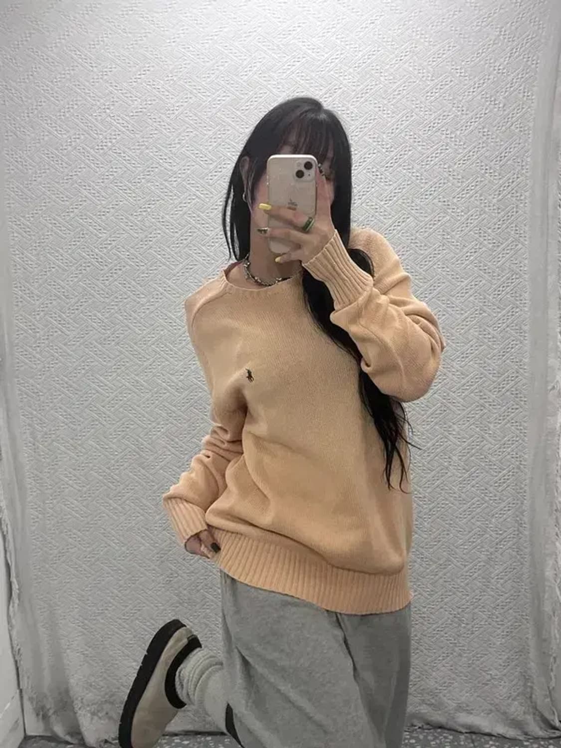 폴로 랄프로렌 빈티지 컨트리 오렌지베이지 니트 100 C07527 상품이미지2