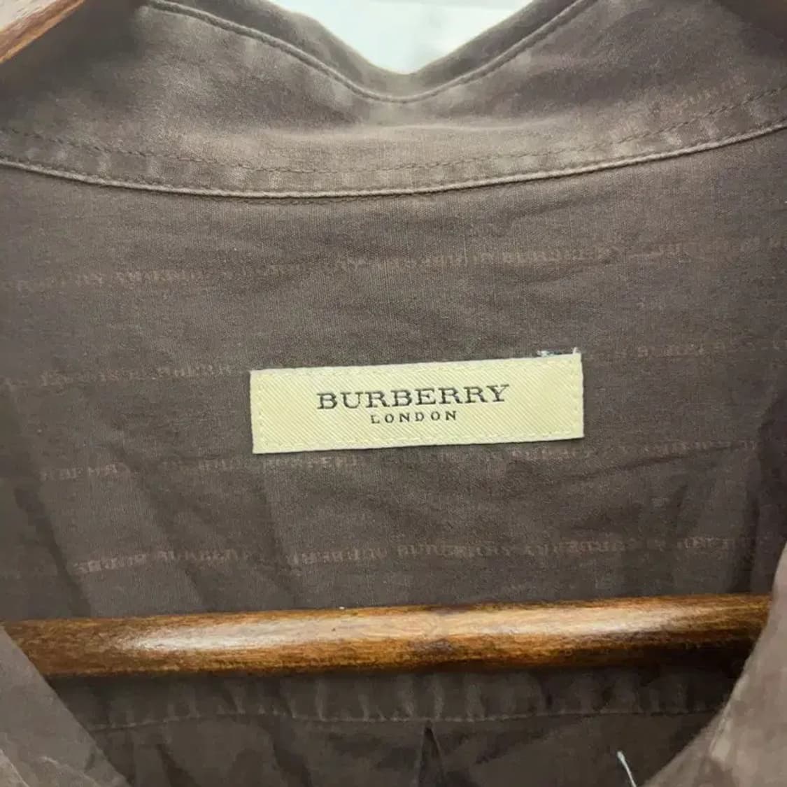 버버리 올드빈티지 로고스트라이프 컨트리 셔츠 XL C07530 상품이미지5