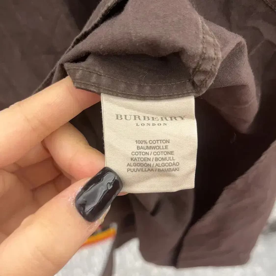 버버리 올드빈티지 로고스트라이프 컨트리 셔츠 XL C07530 상품이미지6