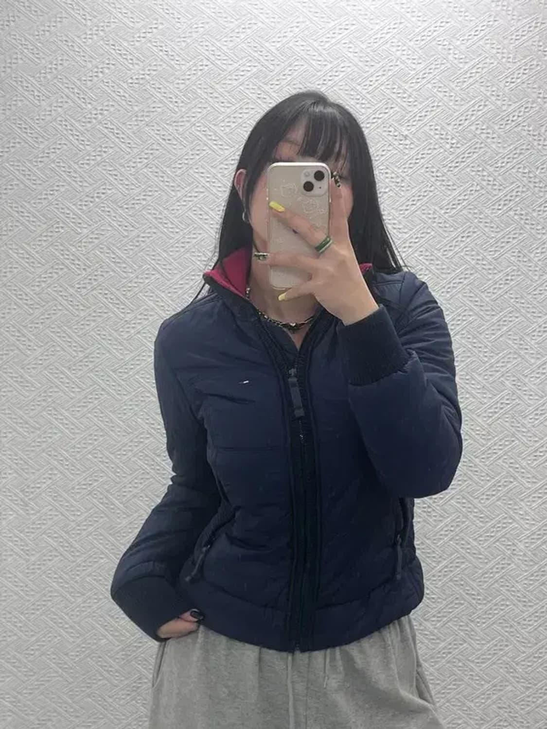 타미힐피거 올드스쿨 레트로 슬림핏 라인 패딩 S C07533 상품이미지2