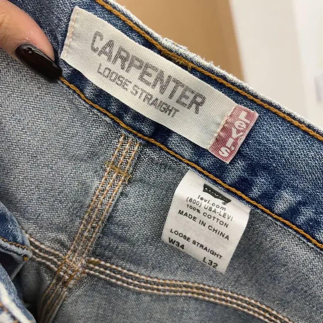 리바이스 카펜터 루즈스트레이트 데님팬츠 34인치 C07546 상품이미지7