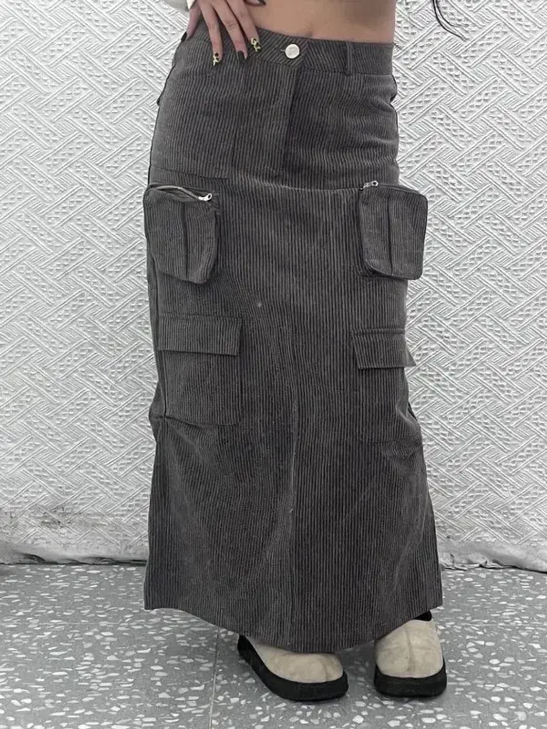 러브이즈트루 캐주얼 사파리 카고 롱스커트 29인치 C07547 상품이미지1