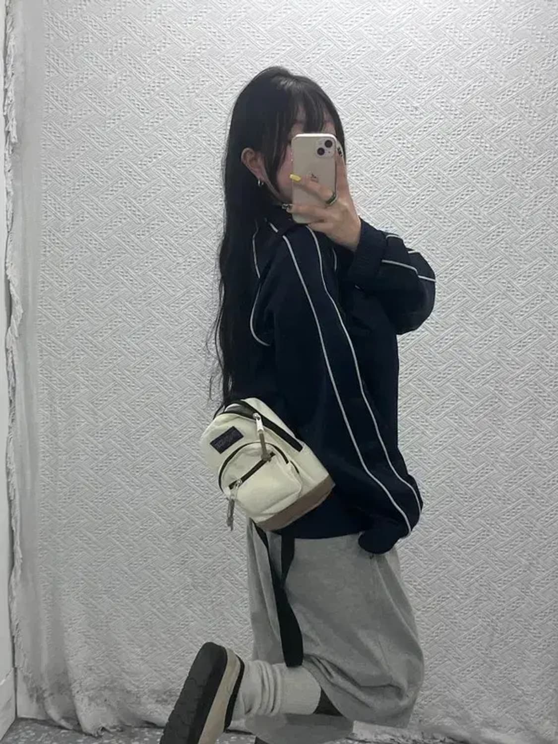 잔스포츠 빈티지 키치 캐주얼 미니 크림 백팩 C07551 상품이미지2