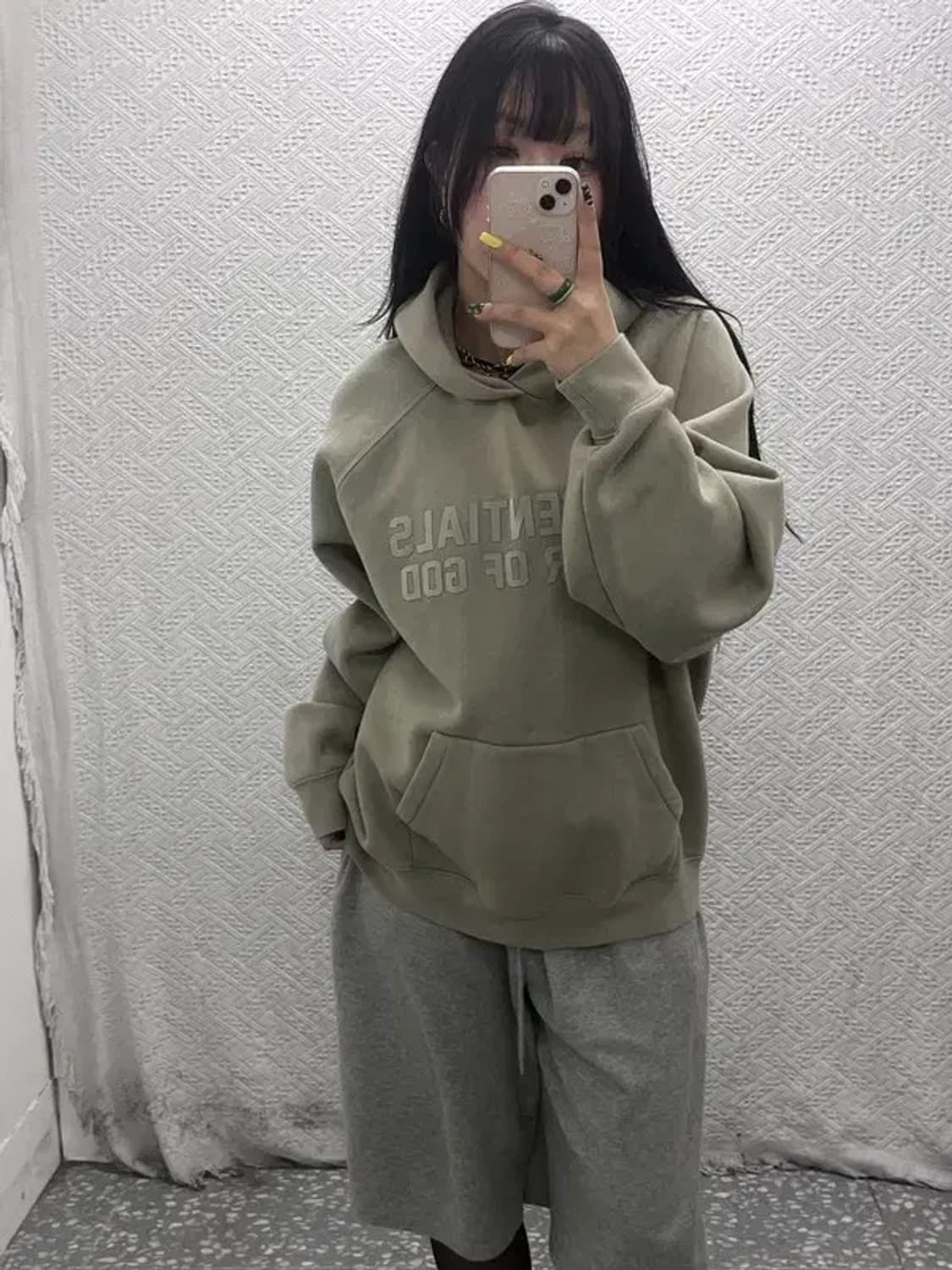 피어 오브 갓 에센셜 빈티지 캐주얼 빅로고 기모 후드티 M C07526 상품이미지1