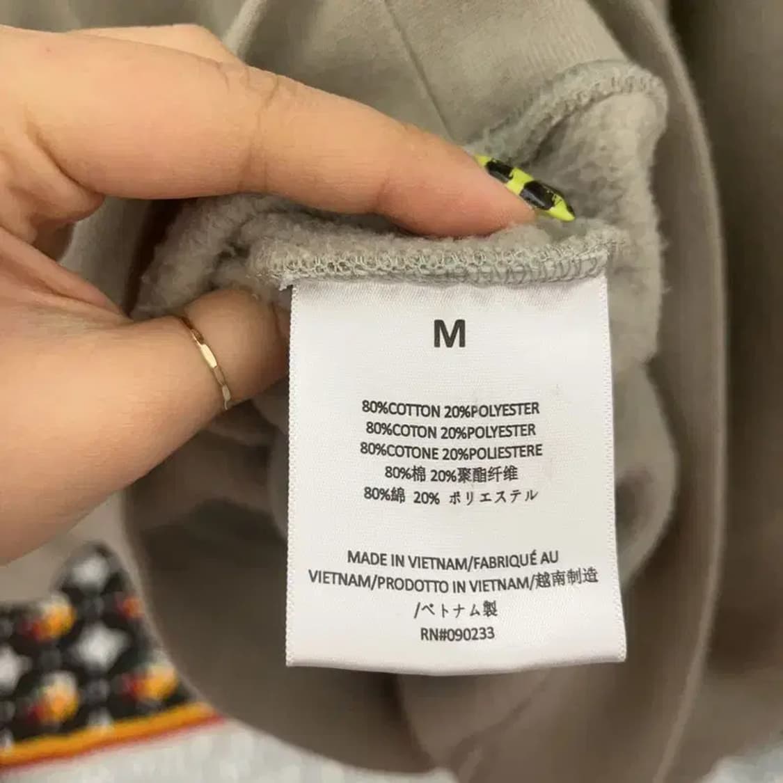 피어 오브 갓 에센셜 빈티지 캐주얼 빅로고 기모 후드티 M C07526 상품이미지6