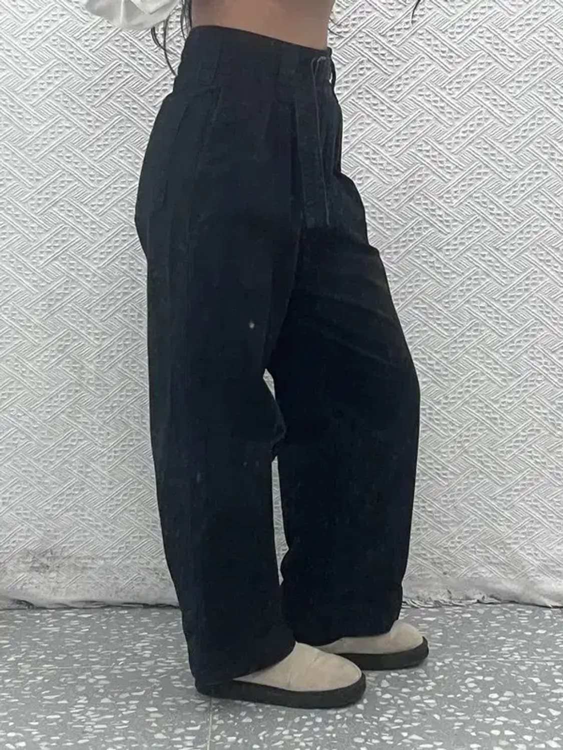 유니클로 U 모던시크 벨티드 핀턱 코튼팬츠 C07545 상품이미지1