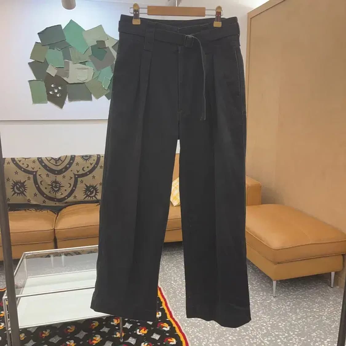 유니클로 U 모던시크 벨티드 핀턱 코튼팬츠 C07545 상품이미지3