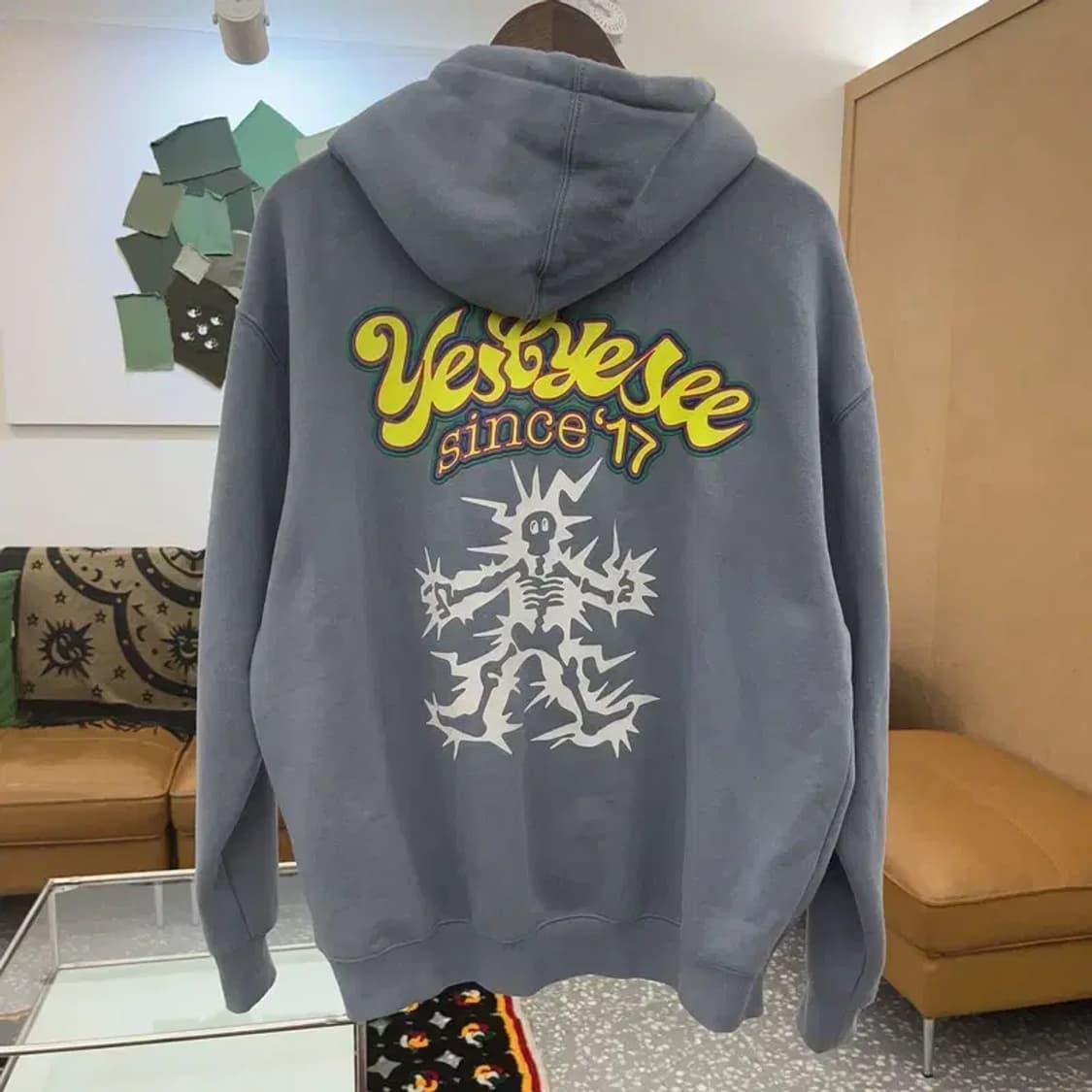 예스아이씨 올드스쿨 유니크 키치프린팅 기모 후드티 L C07536 상품이미지4