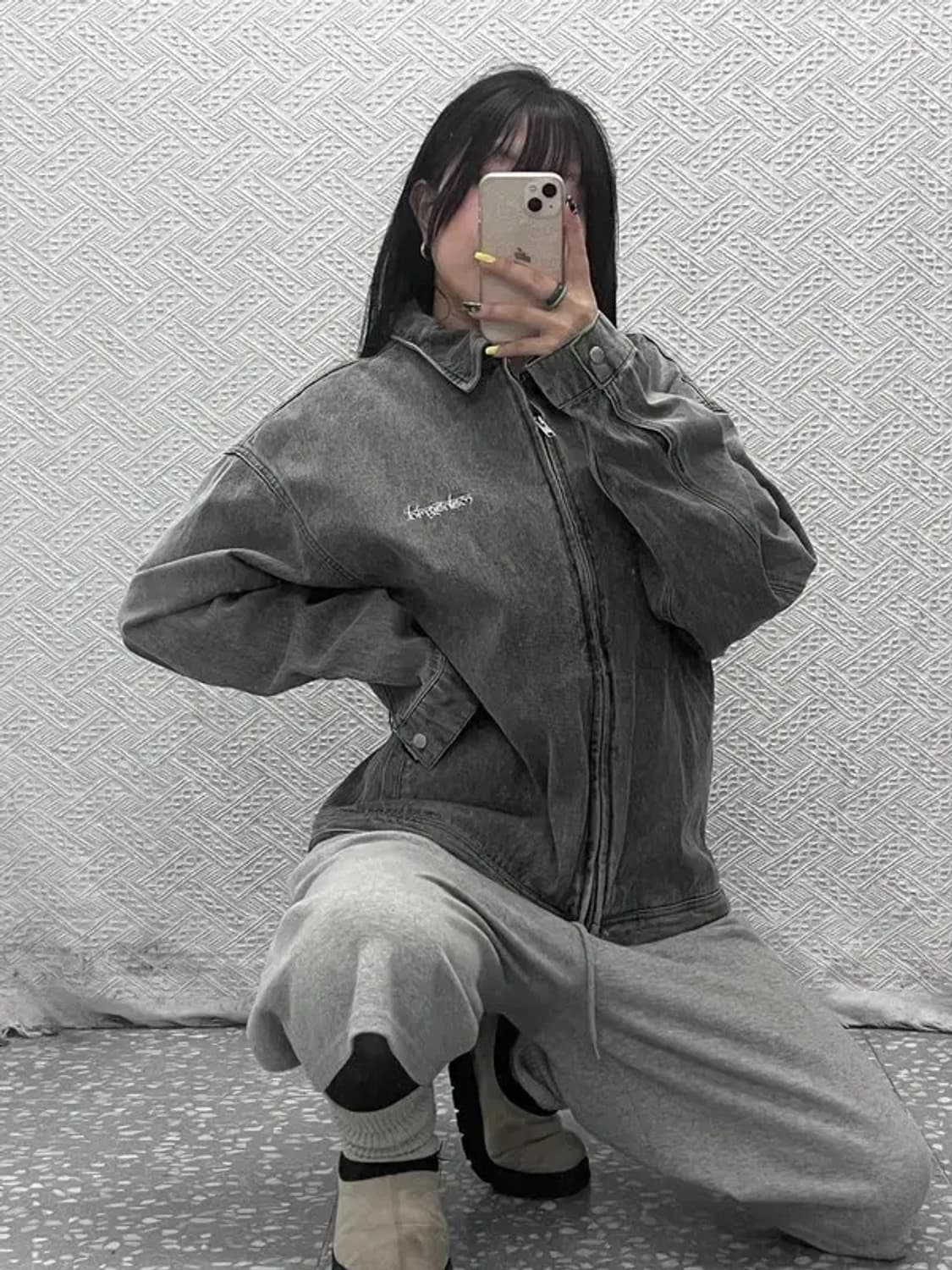 마하그리드 올드스쿨 빈티지 트러커 데님 자켓 L C07535 상품이미지2