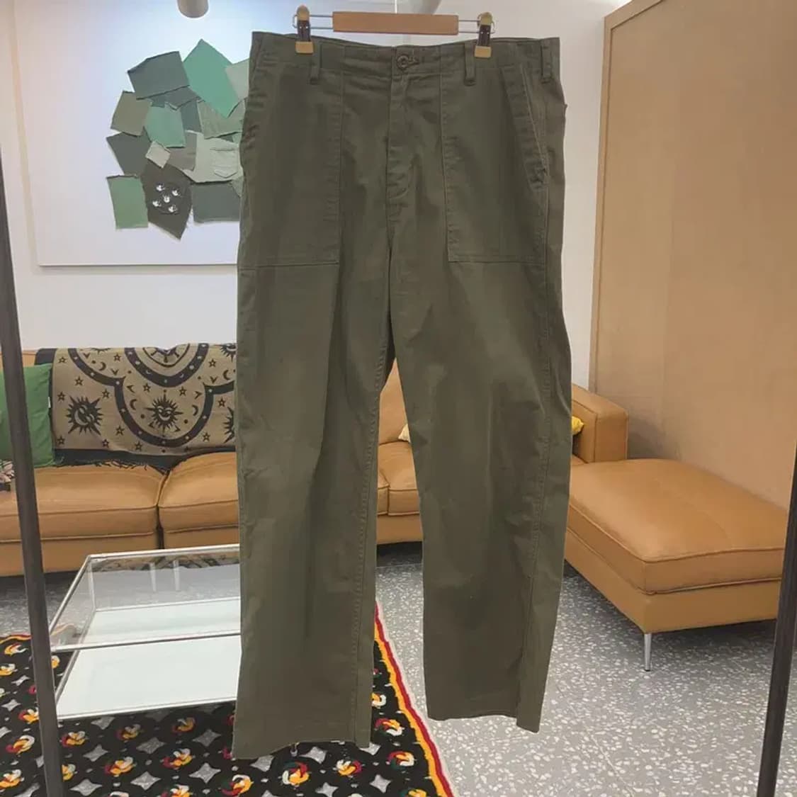 리 LEE 밀리터리 말차카키 퍼티그 팬츠 34인치 C07549 상품이미지3