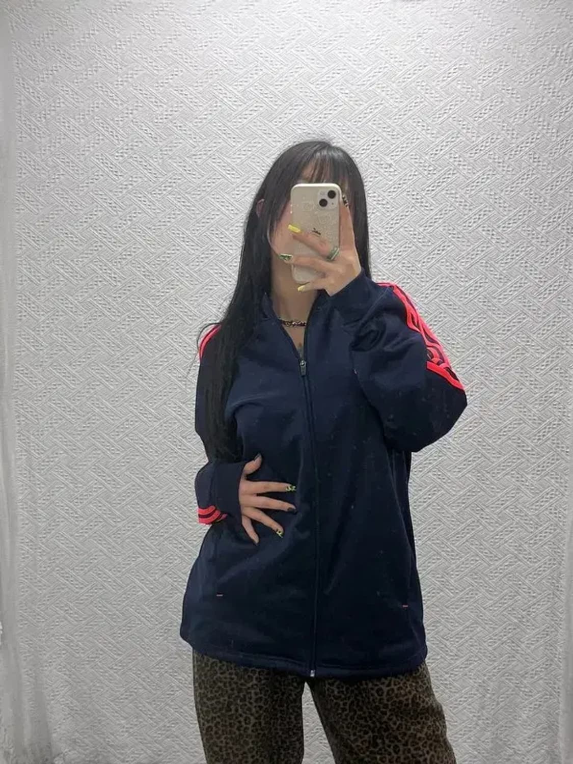 아디다스 Y2K 레트로 오렌지 삼선 져지 집업 자켓 105 C07561 상품이미지1