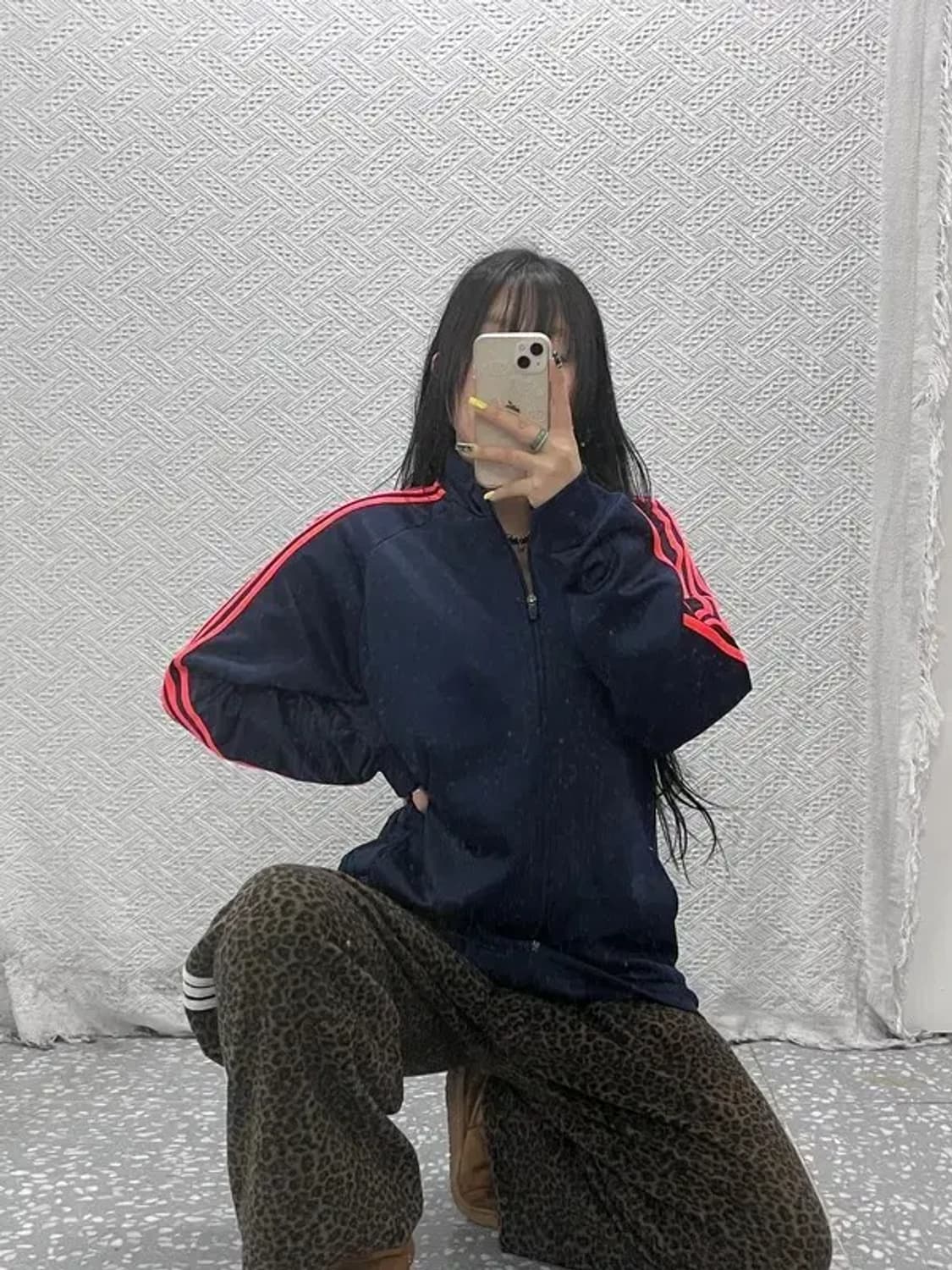 아디다스 Y2K 레트로 오렌지 삼선 져지 집업 자켓 105 C07561 상품이미지2