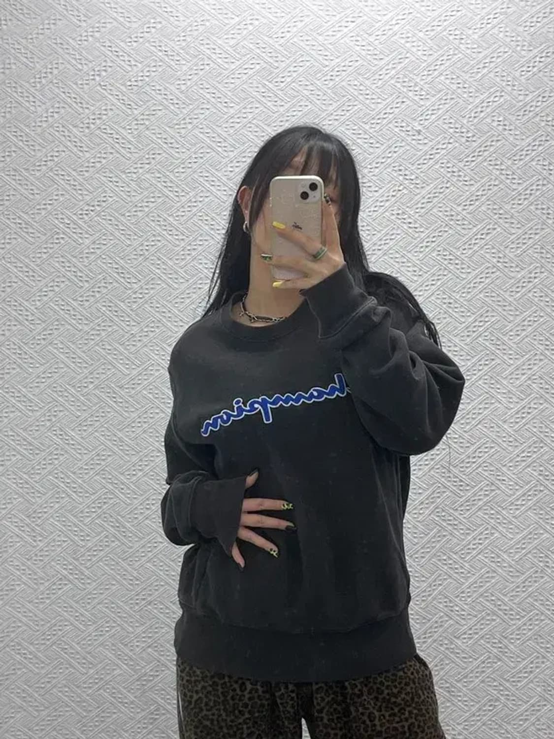 챔피언 리버스위브 레트로 빅로고 기모 맨투맨 S C07567 상품이미지2