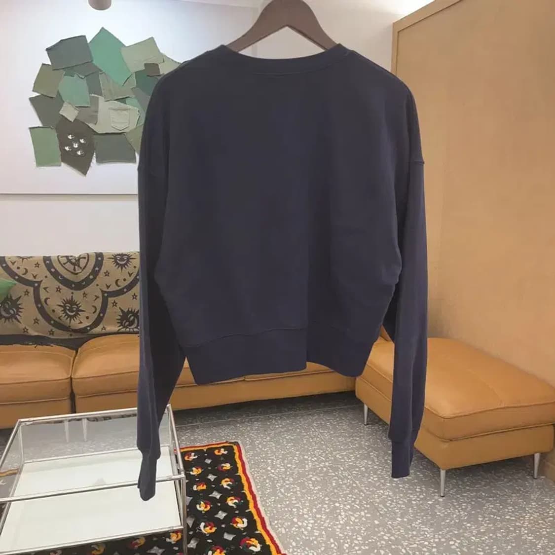 슬로우애시드 빈티지 레트로 빅로고 세미크롭 맨투맨 L C07569 상품이미지4