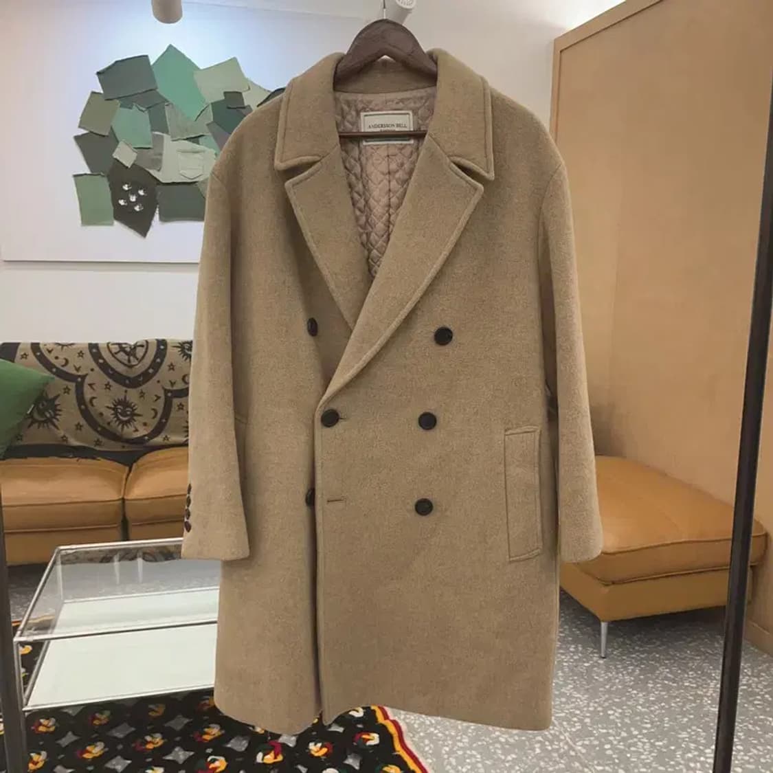 앤더슨벨 모던시크 캐주얼 오버핏 울 코트 M C07577 상품이미지3