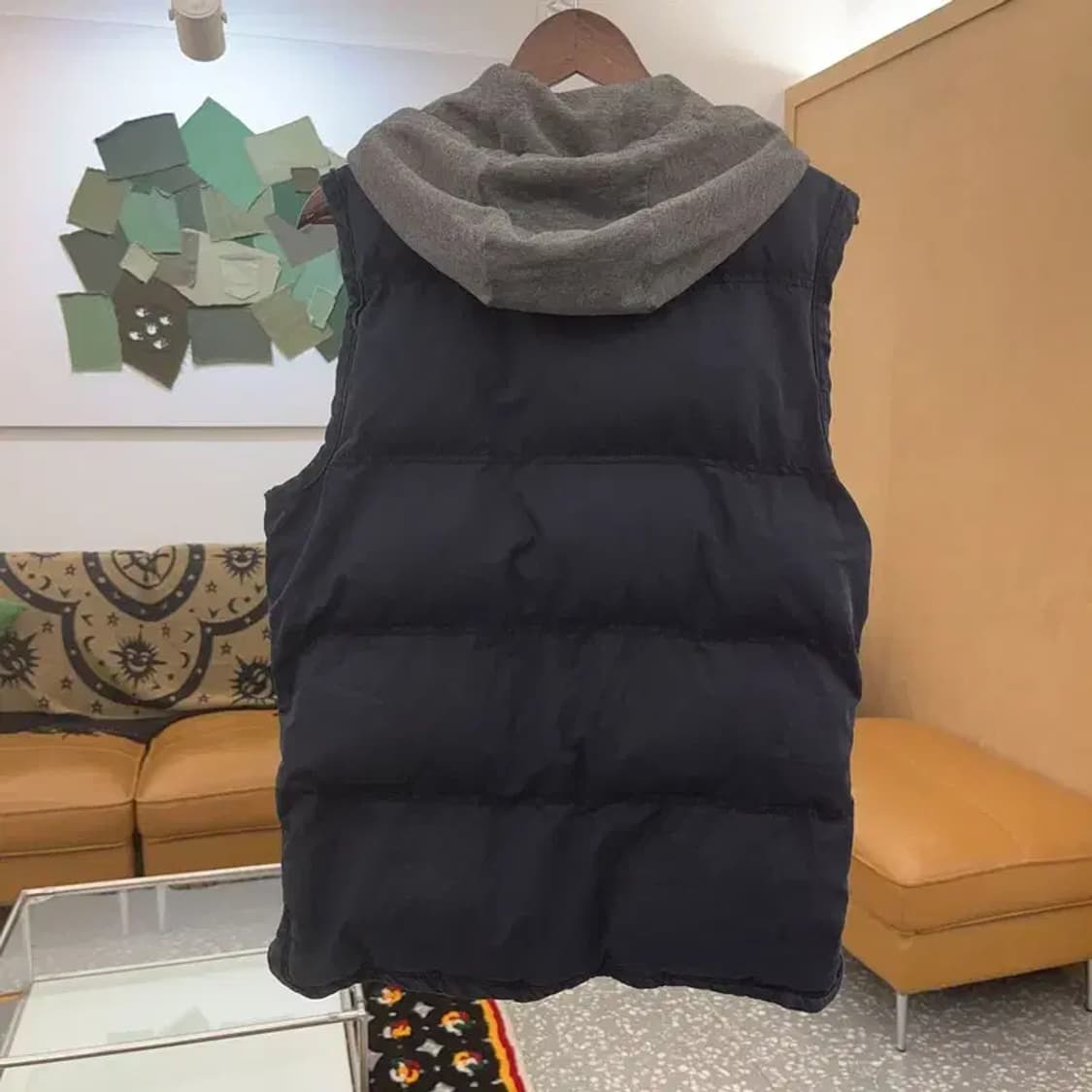 푸마 올드스쿨 빈티지 자수패치 후드 패딩 조끼 M C07592 상품이미지4