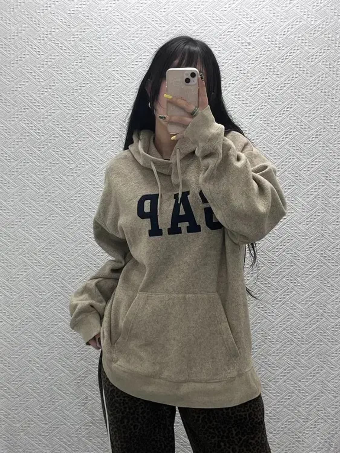 갭 올드스쿨 빈티지 빅로고 기모 후드티 L C07570 상품이미지2