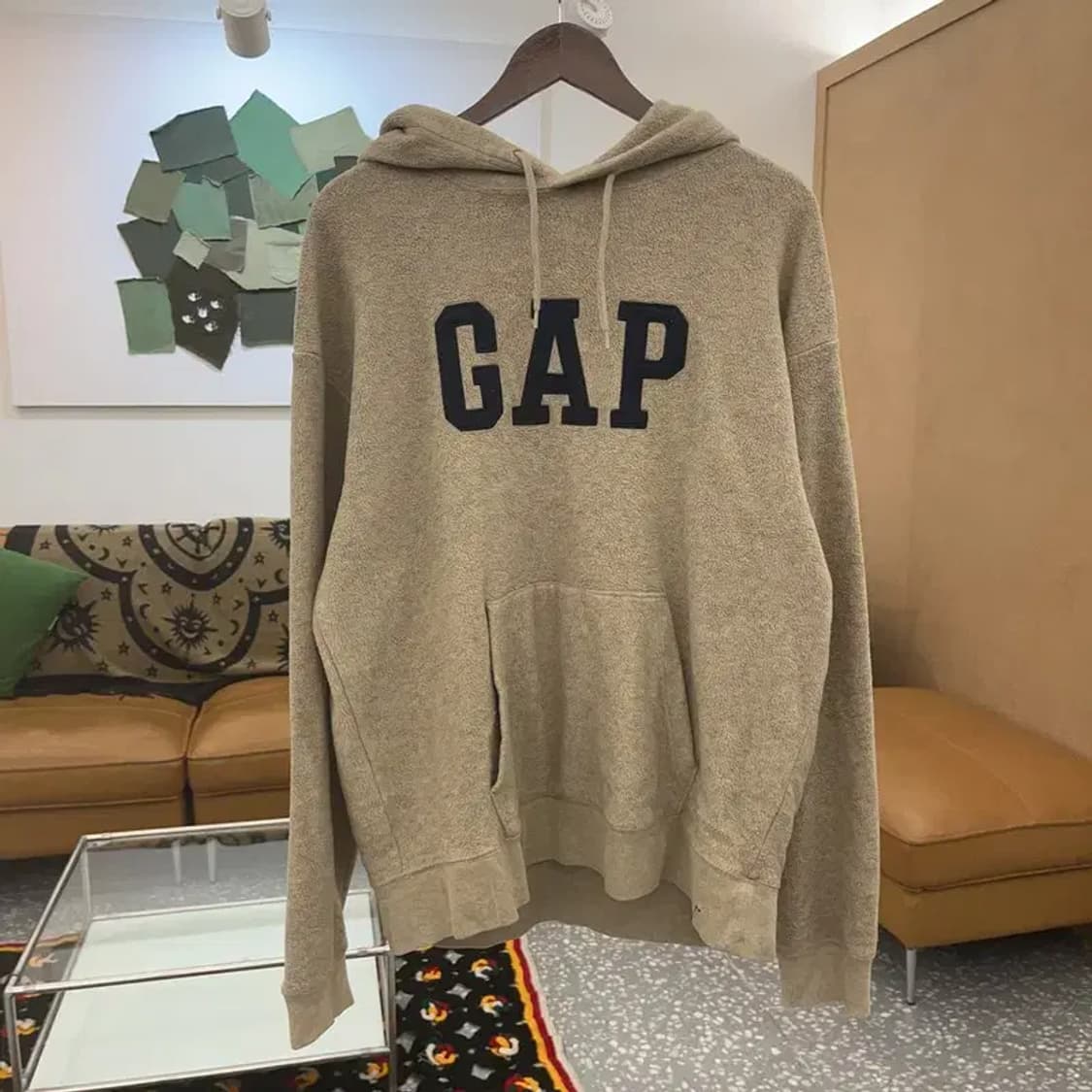 갭 올드스쿨 빈티지 빅로고 기모 후드티 L C07570 상품이미지3