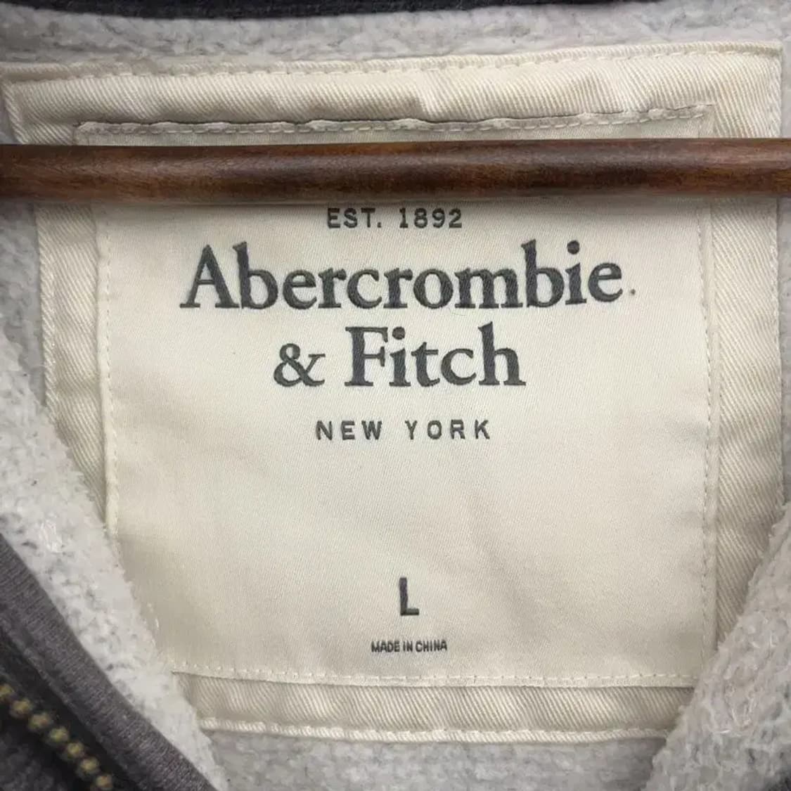 아베크롬비 Y2K 스펠로고 기모 후드 집업 L C07565 상품이미지5