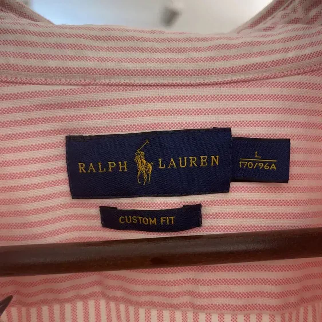 폴로 랄프로렌 빈티지 여리 핑크 스트라이프 옥스포드 셔츠 L C07564 상품이미지5