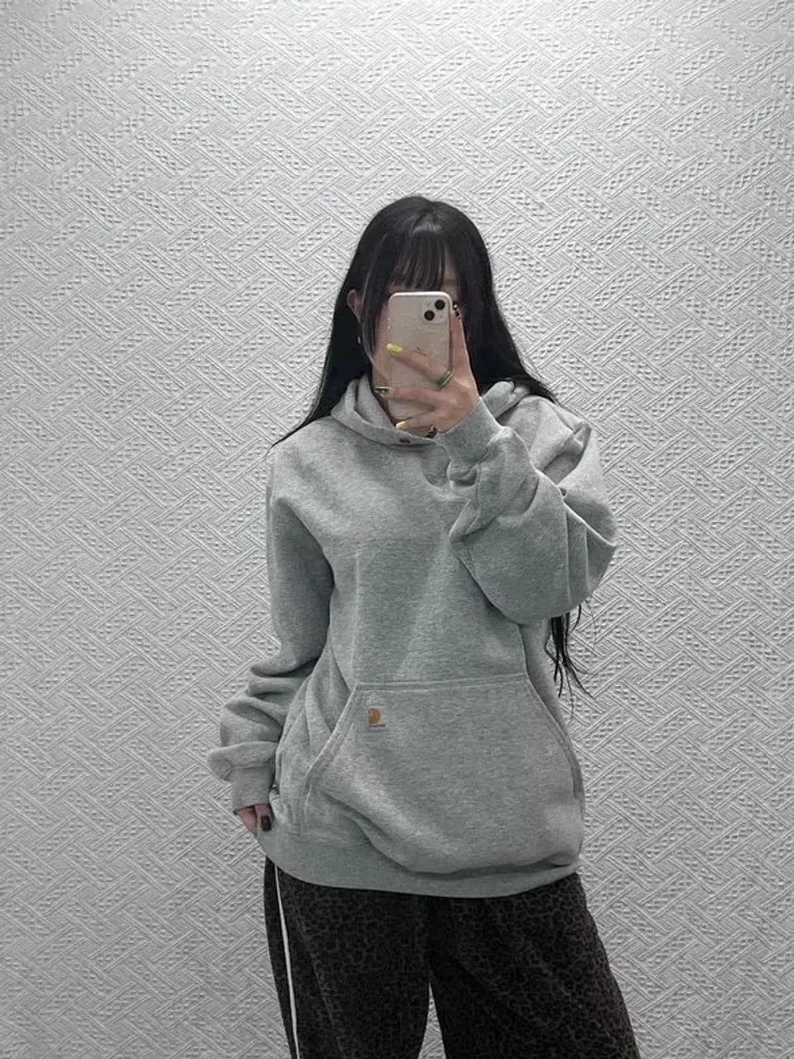 칼하트 빈티지 캐주얼 오버핏 기모 후드티 M C07578 상품이미지1