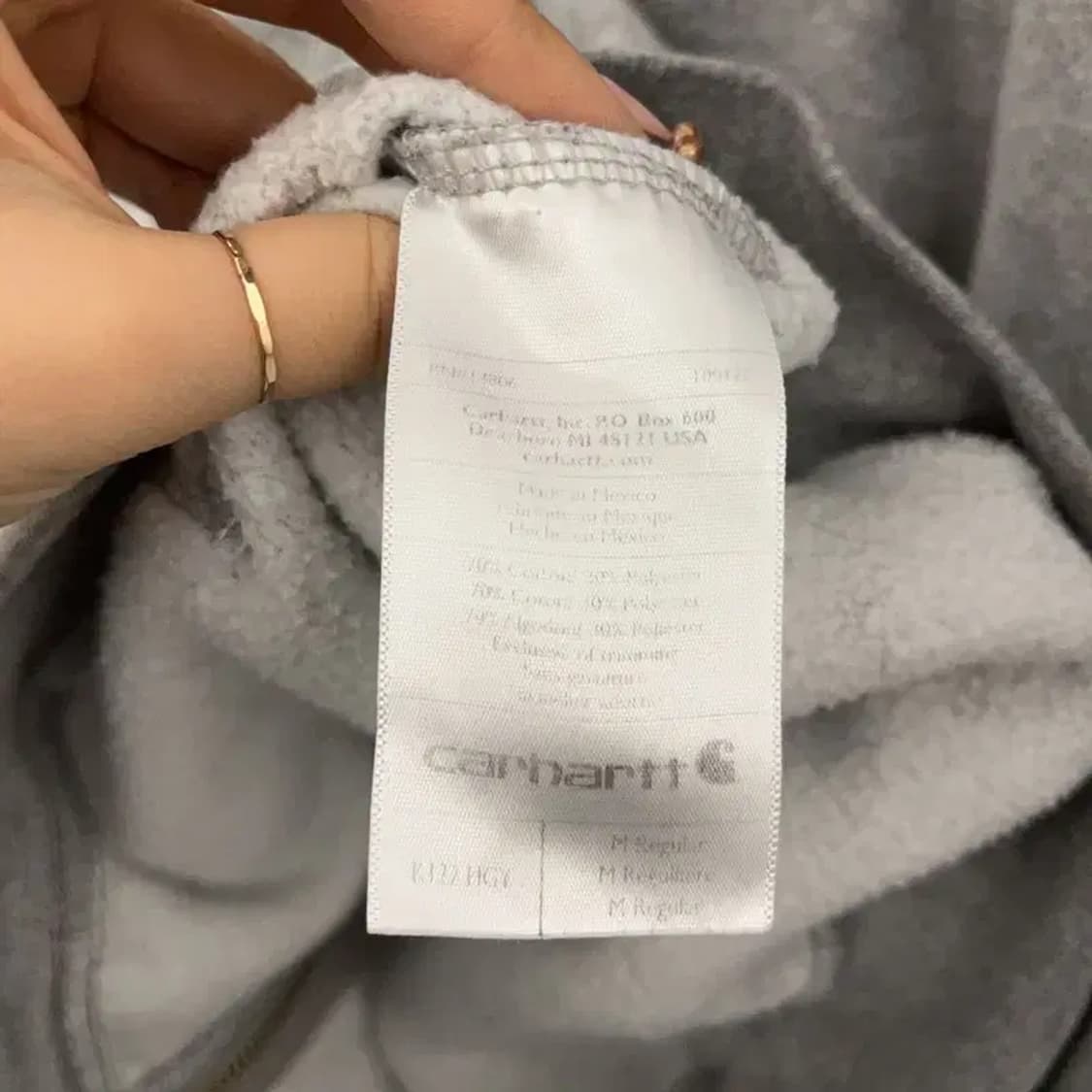 칼하트 올드스쿨 빈티지 오버핏 기모 후드집업 M C07579 상품이미지6