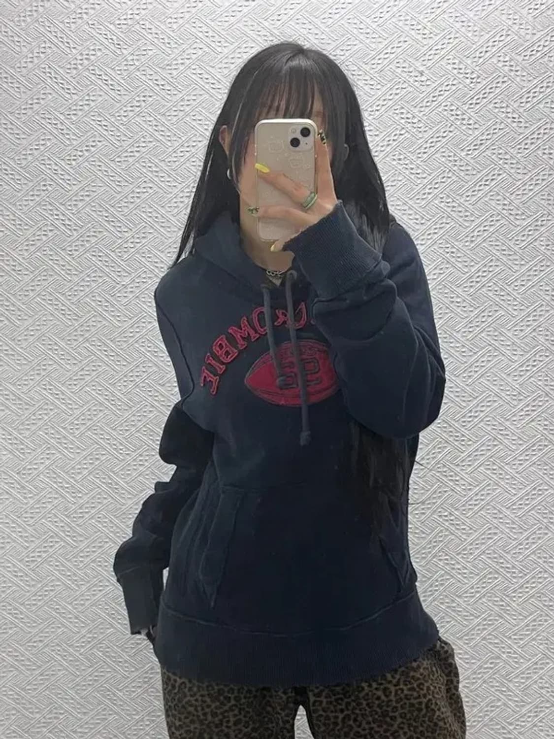 아베크롬비 레트로 올드빈티지 빅로고 기모 후드티 L C07587 상품이미지1