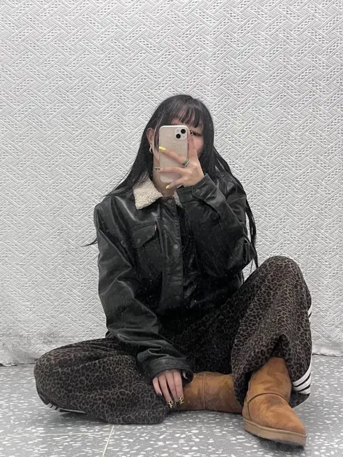 리바이스 빈티지 쉐르파 라이딩 레더 트러커 자켓 110 C07574 상품이미지2